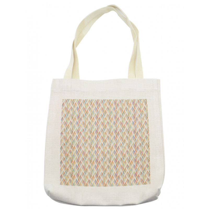 Pastel and Colorful Waves Tote Bag