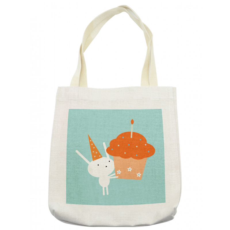 Birthday Bunny Giant Cupcake Tote Bag