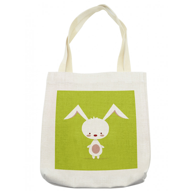 Cartoon Character on Green Tote Bag