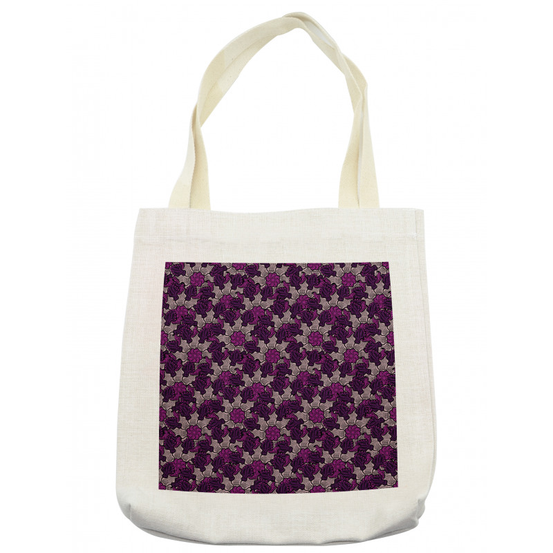 Foliage Leaves and Flowers Tote Bag