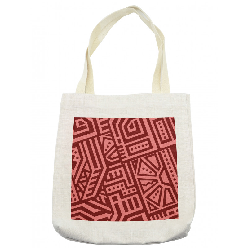 Angled Lines and Dots Tote Bag