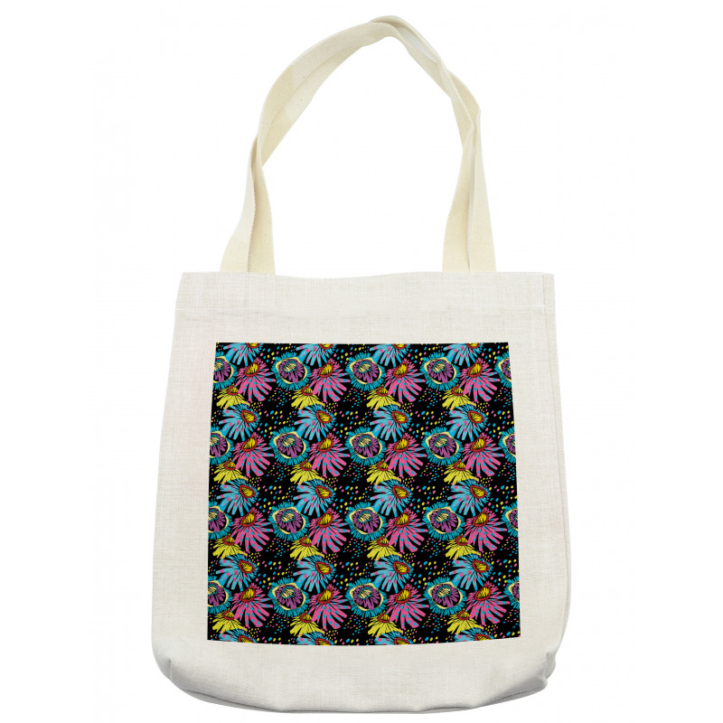 Sixties Colorful Cartoon Tote Bag