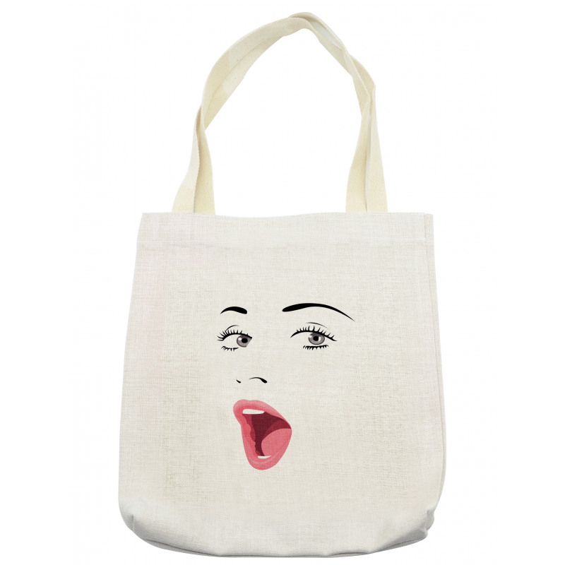 Surprised Facial Expression Tote Bag