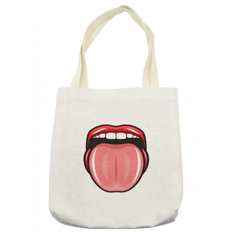 Open Mouth Tongue out Image Tote Bag