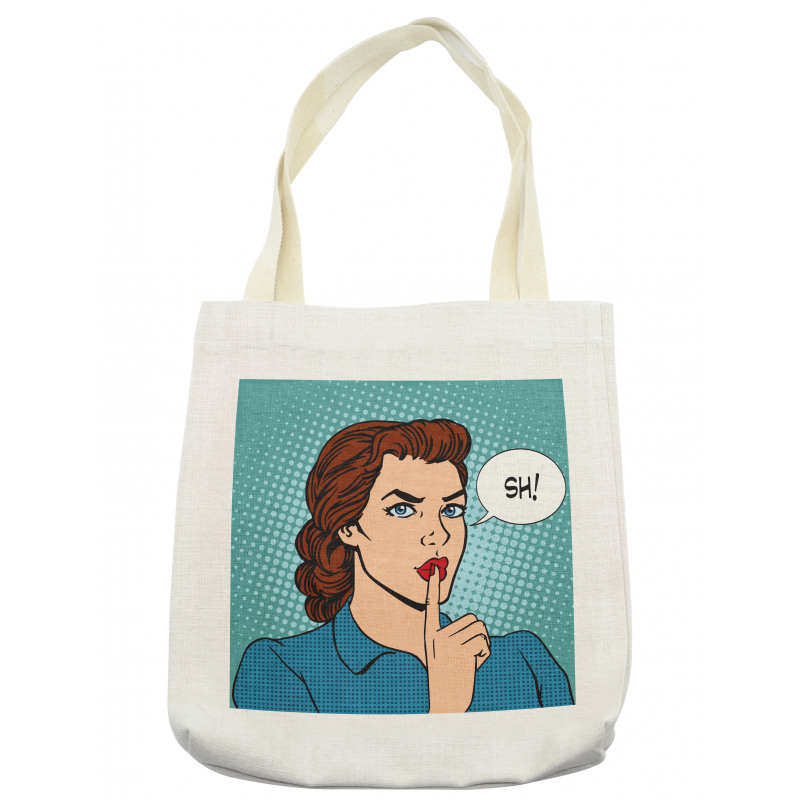 Top Secret Silence Retro Woman Tote Bag