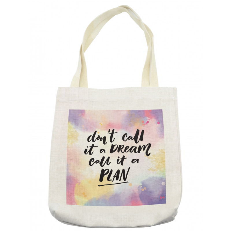 Hand-written Style Watercolor Tote Bag