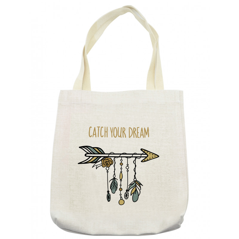 Tribal Arrow with Feathers Tote Bag