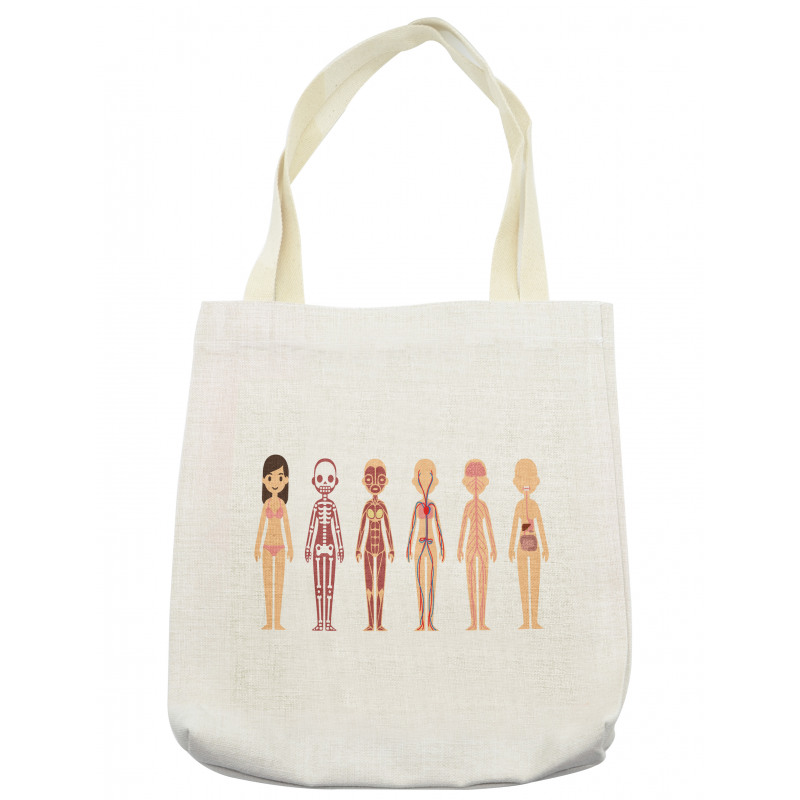 Female Body Anatomy Chart Tote Bag