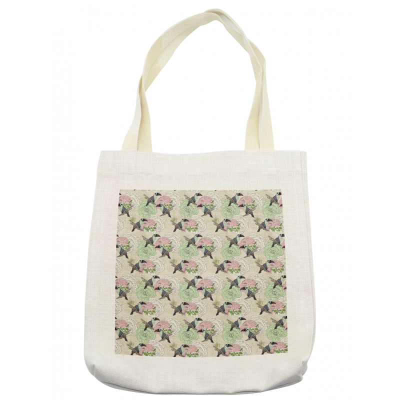 Wild Roses and Toucan Bird Tote Bag