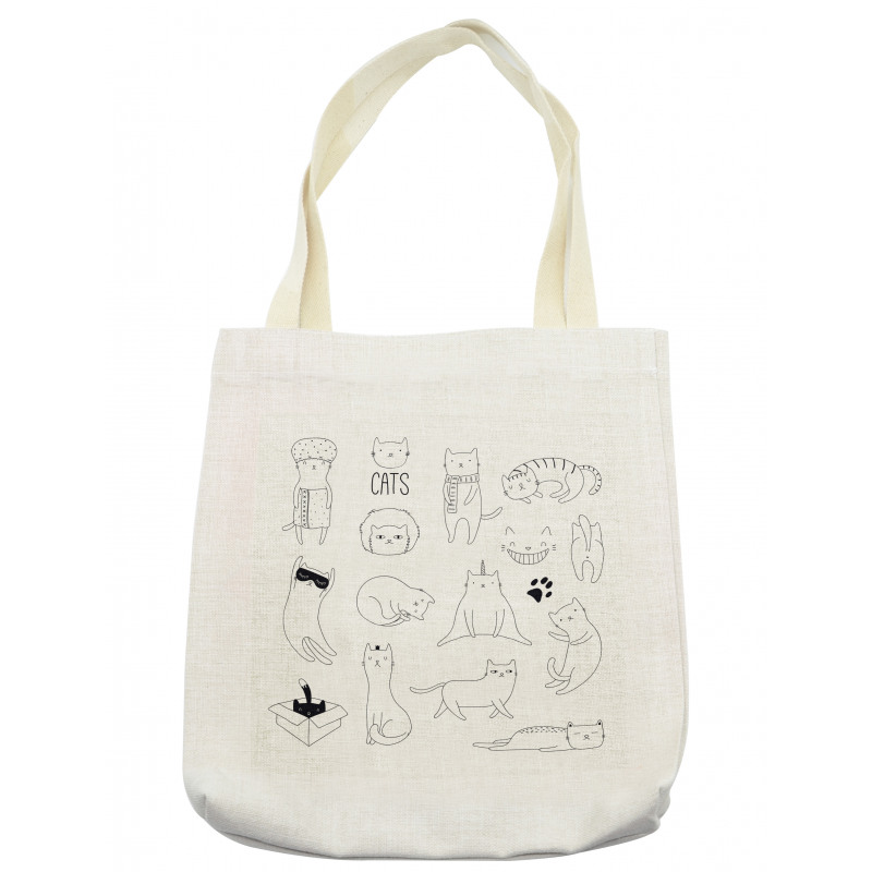 Pattern Cat Fiddles Kitten Tote Bag