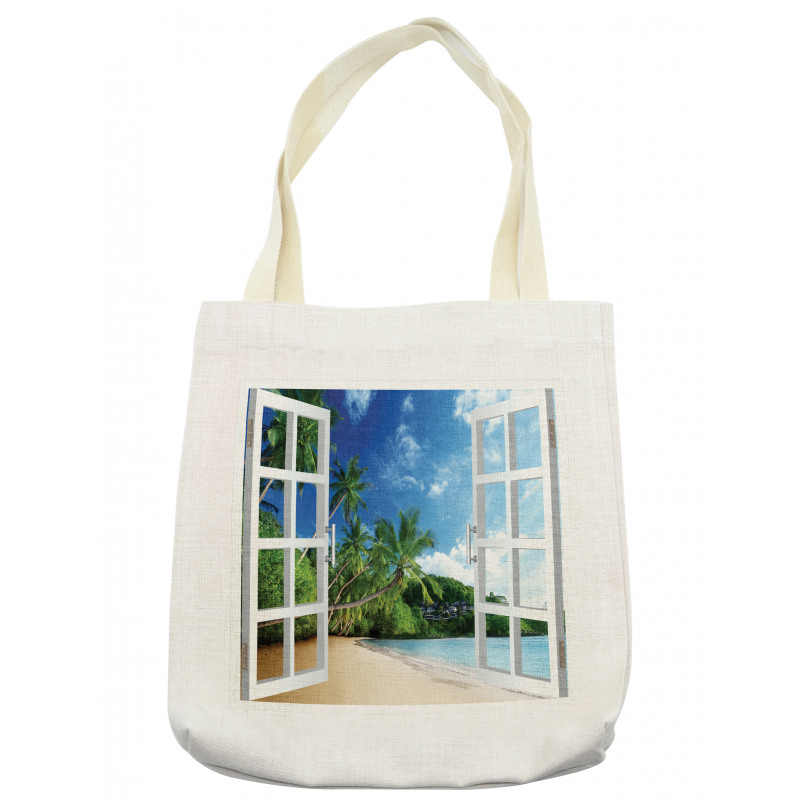 Lush Green Window View Tote Bag