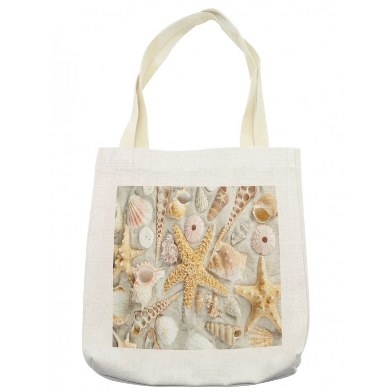 Assorted Seashells Sand Beach Tote Bag