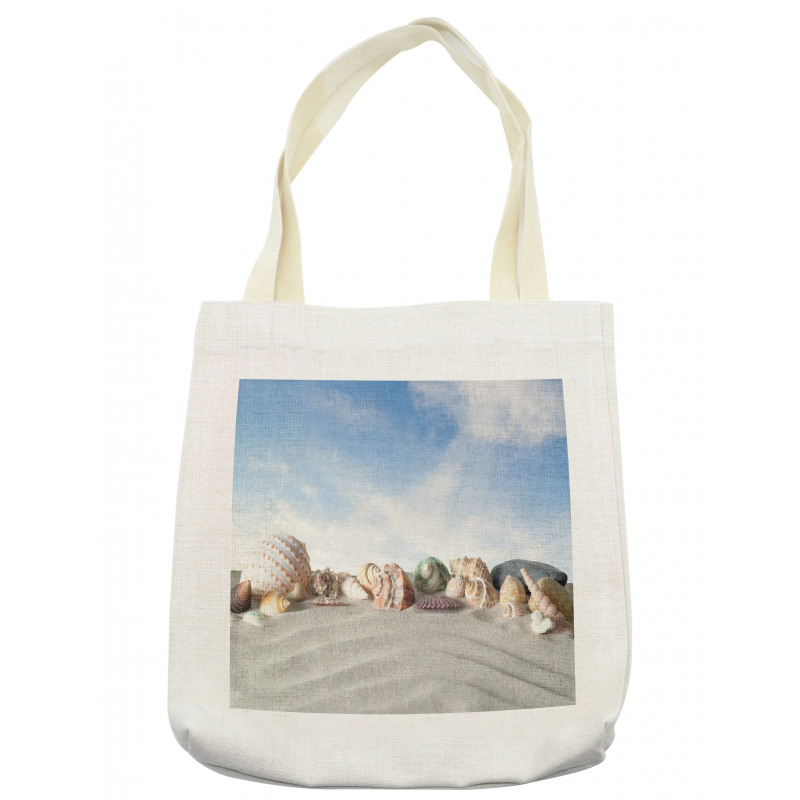 Seashells on Sand Hill Sky Tote Bag