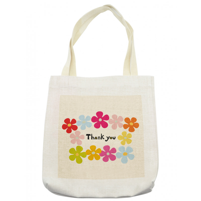 Simple Colorful Flowers Tote Bag