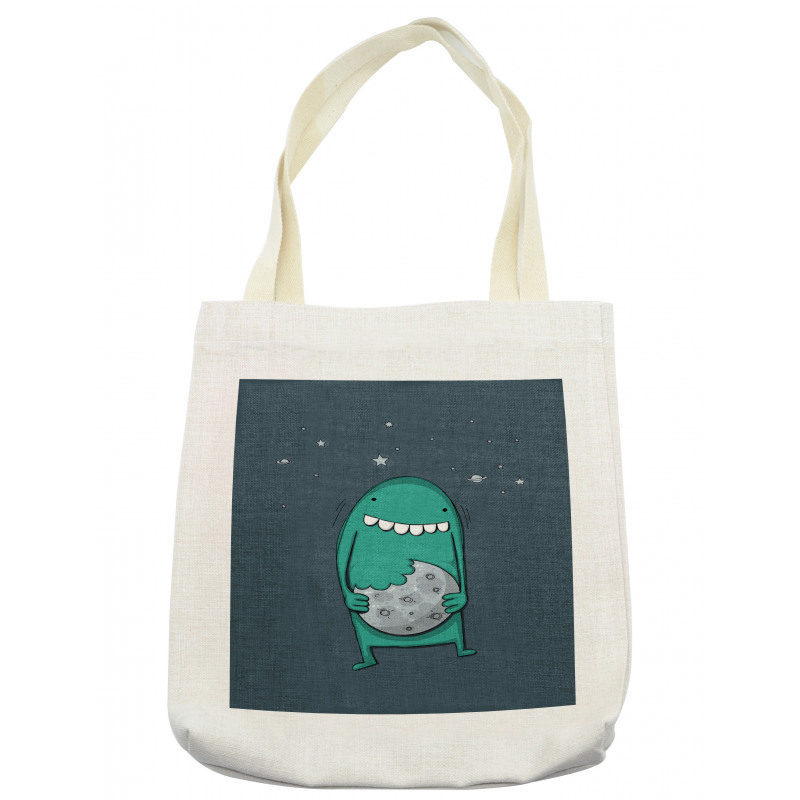 Monster with Sharp Teeth Tote Bag