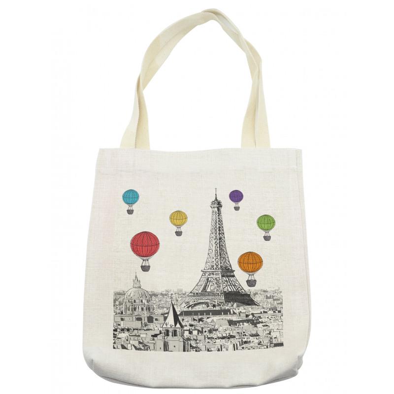 Eiffel Tower and Balloons Tote Bag