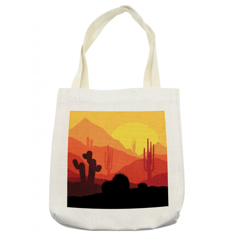 Western Cactus Silhouettes Tote Bag