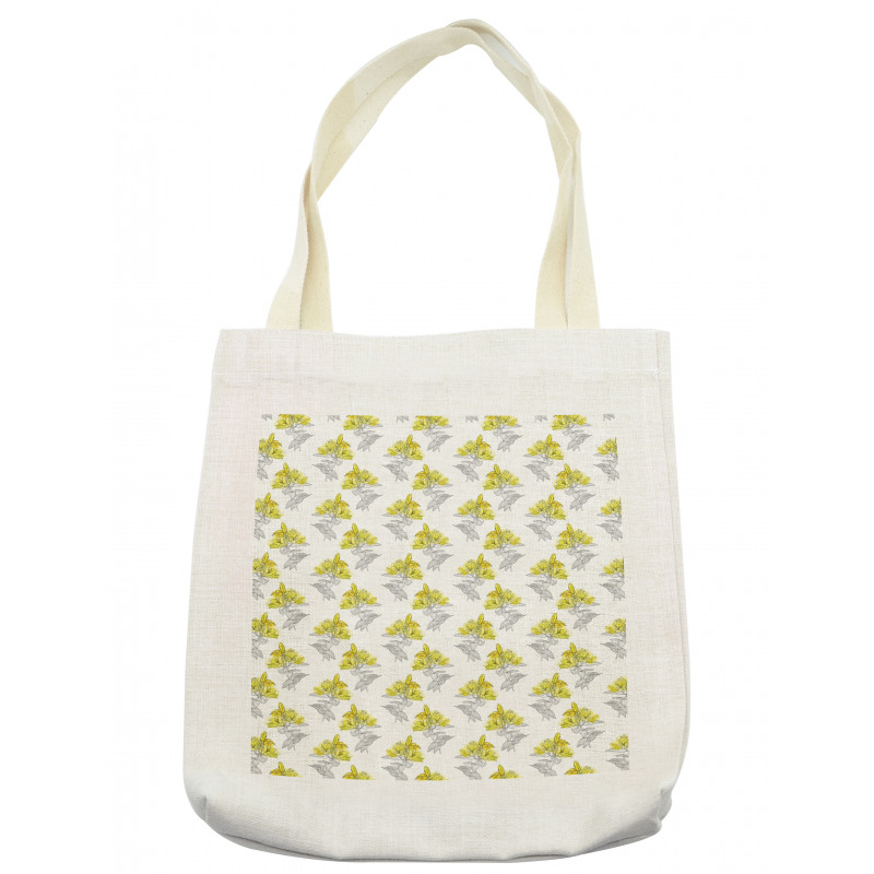 Lily Flowers Sketch Artwork Tote Bag