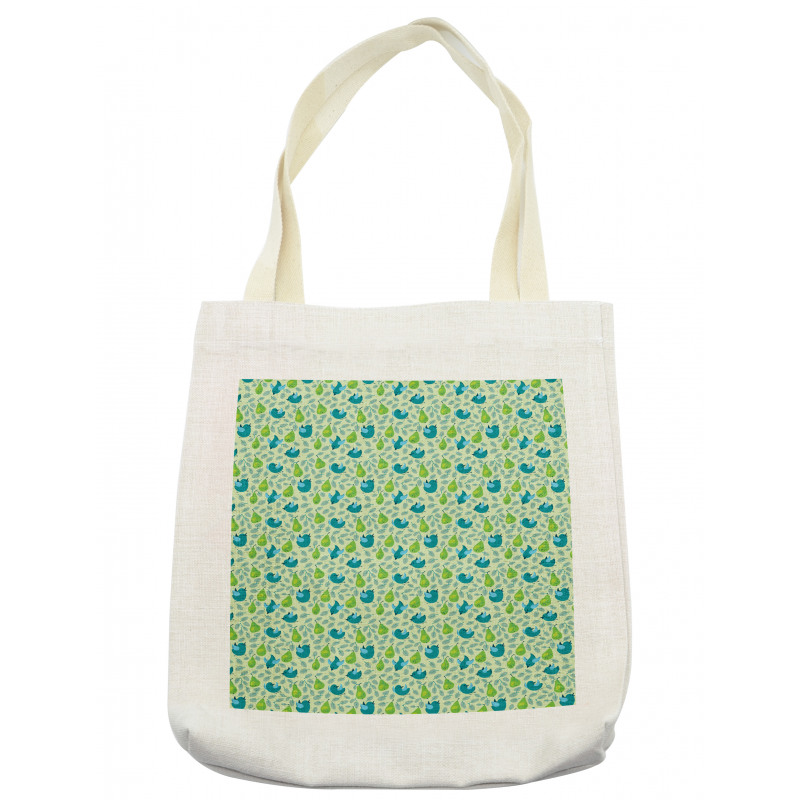 Pears with Small Sparrows Tote Bag