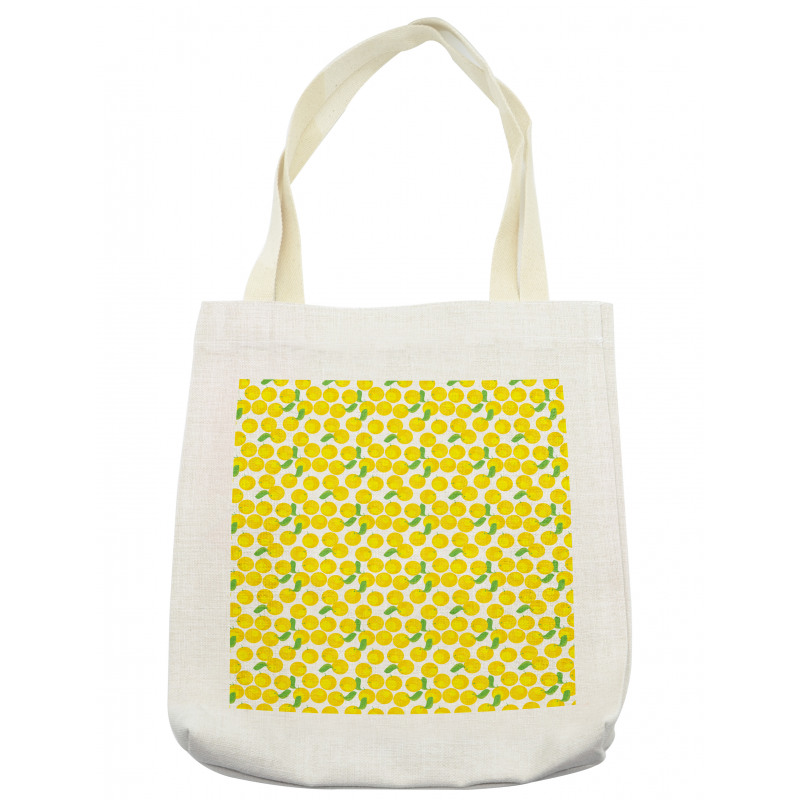 Repeating Citrus Plant Orange Tote Bag