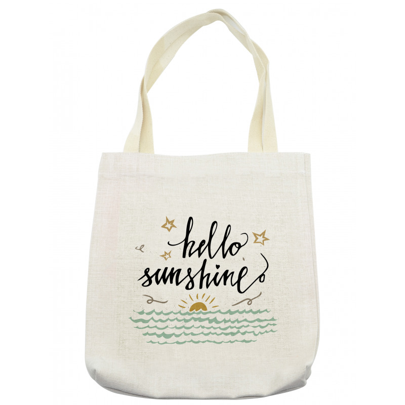 Sunset Scene Words Tote Bag