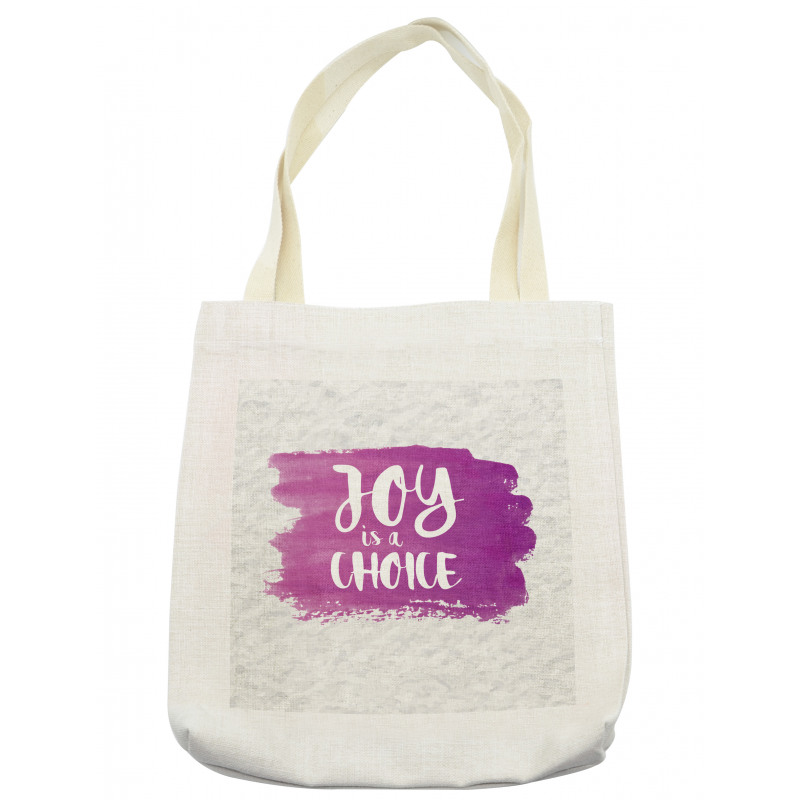 Joy is a Choice Words Art Tote Bag