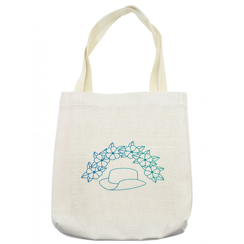 Cowboy Hat and Flower Wreath Tote Bag