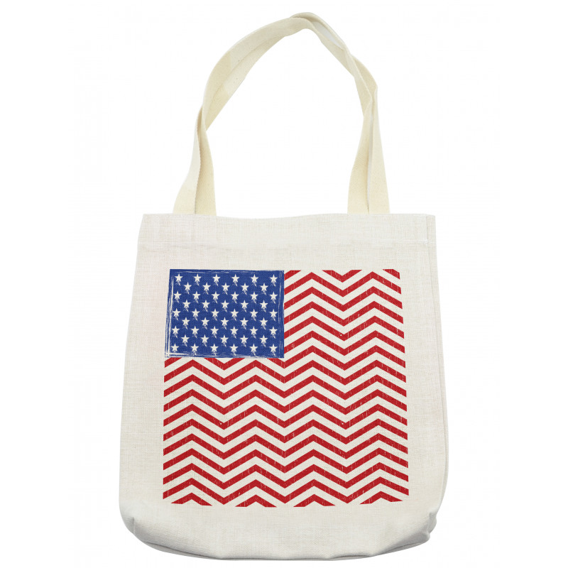 Country Flag with Zigzag Lines Tote Bag