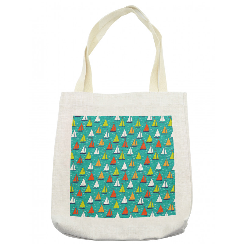 Colorful Yachts Sailing Tote Bag