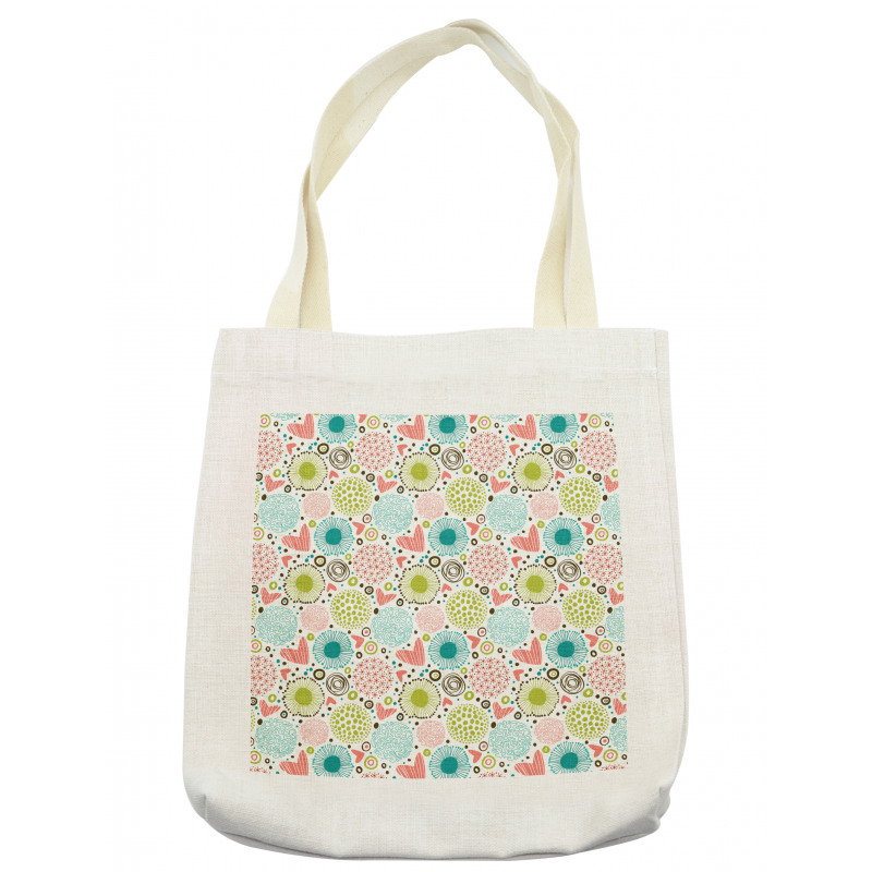 Abstract Hearts Doodle Tote Bag