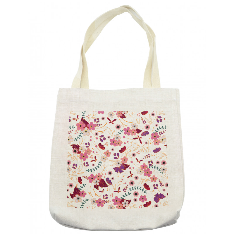 Cartoonish Flowers Tote Bag