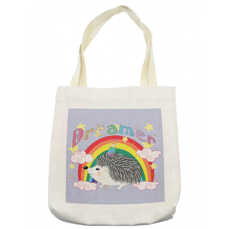 Rainbow Hedgehog Unicorn Tote Bag