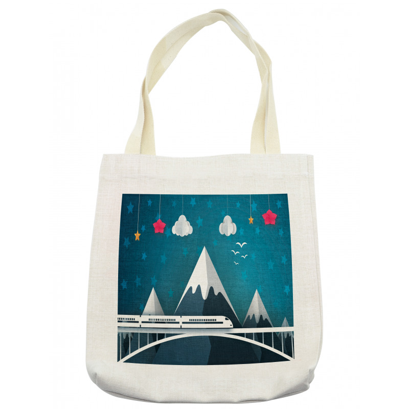 Cartoon Style Mountains Tote Bag