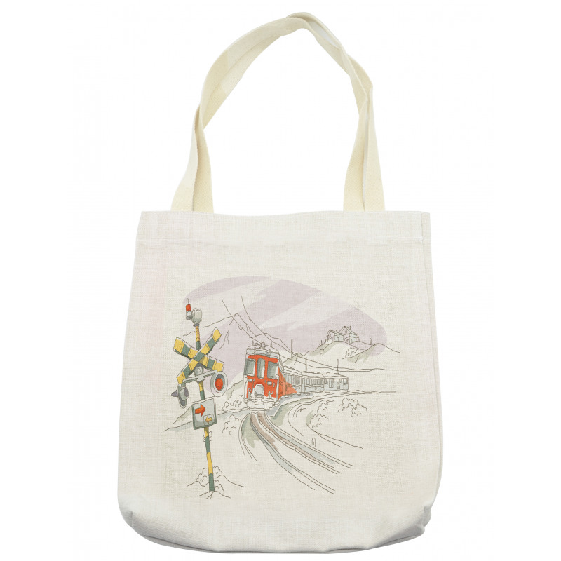 Train on the Tracks Rural Tote Bag