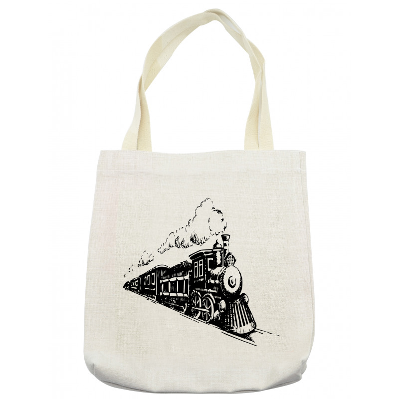 Retro Steam Locomotive Tote Bag