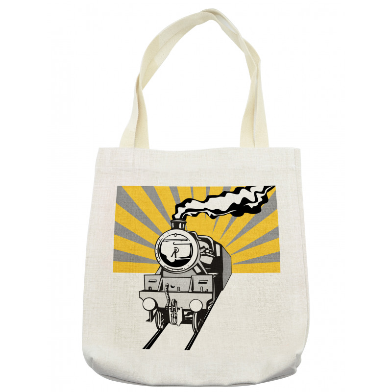 Locomotive Sunburst Effect Tote Bag