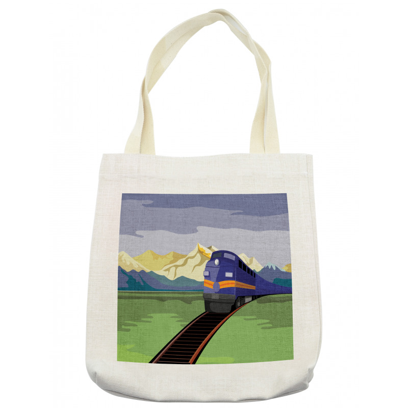 Rural Country Train Design Tote Bag