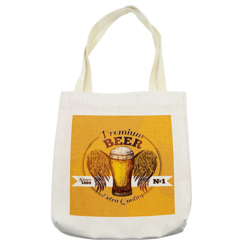 Premium Beer Grunge Graphic Tote Bag