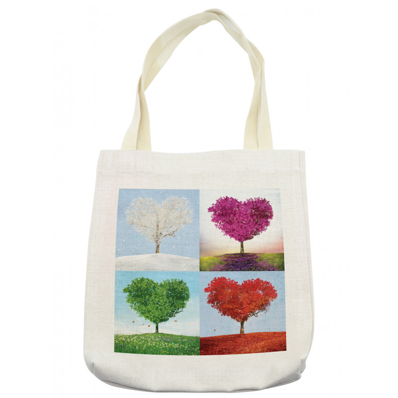 Heart Trees Pattern Tote Bag