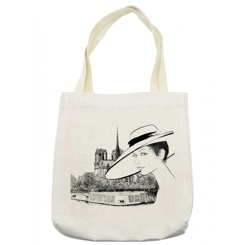 Sketch of a French Woman Tote Bag