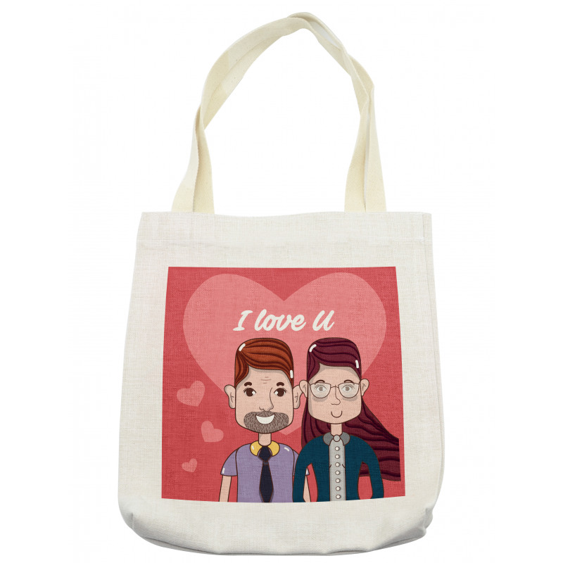 Cartoon Style Valentine's Day Tote Bag