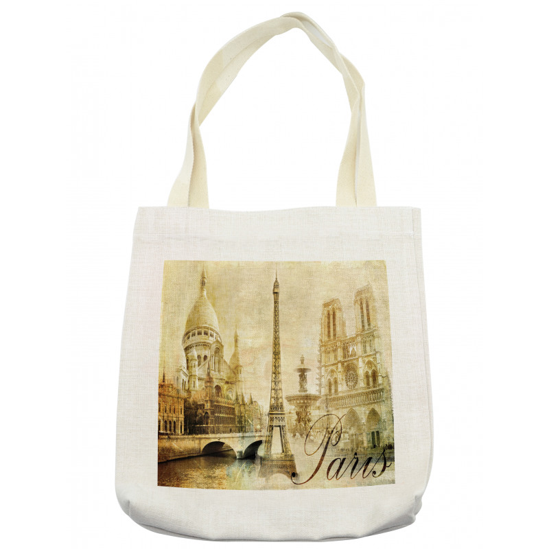 Vintage Style Landmarks Photo Tote Bag