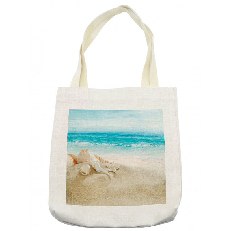 Pastel Beach Scene Tote Bag