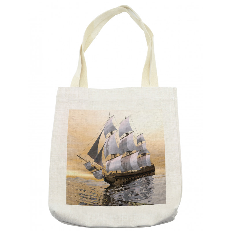 Ship Sailing on Ocean Tote Bag