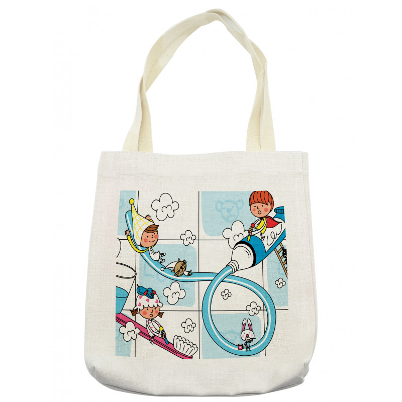 Cartoon Animals with Children Tote Bag