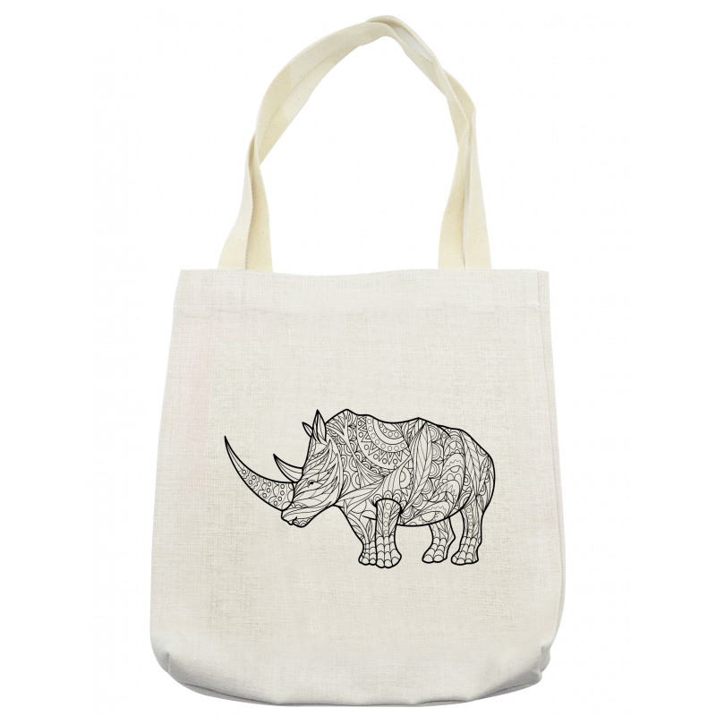 Animal Sketch with Flowers Tote Bag