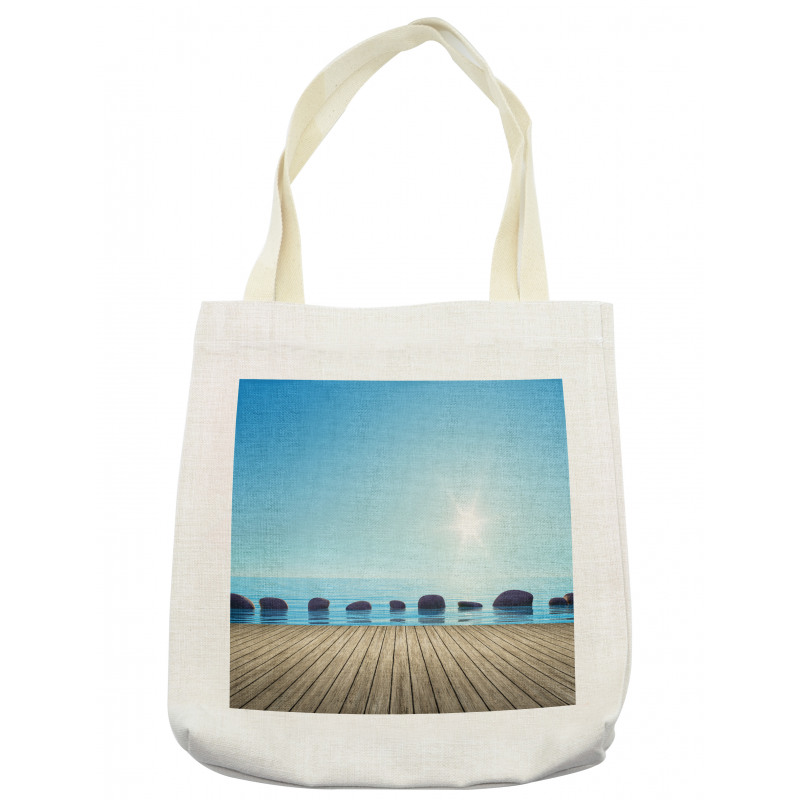 Sky Pier Calm Water Stones Tote Bag