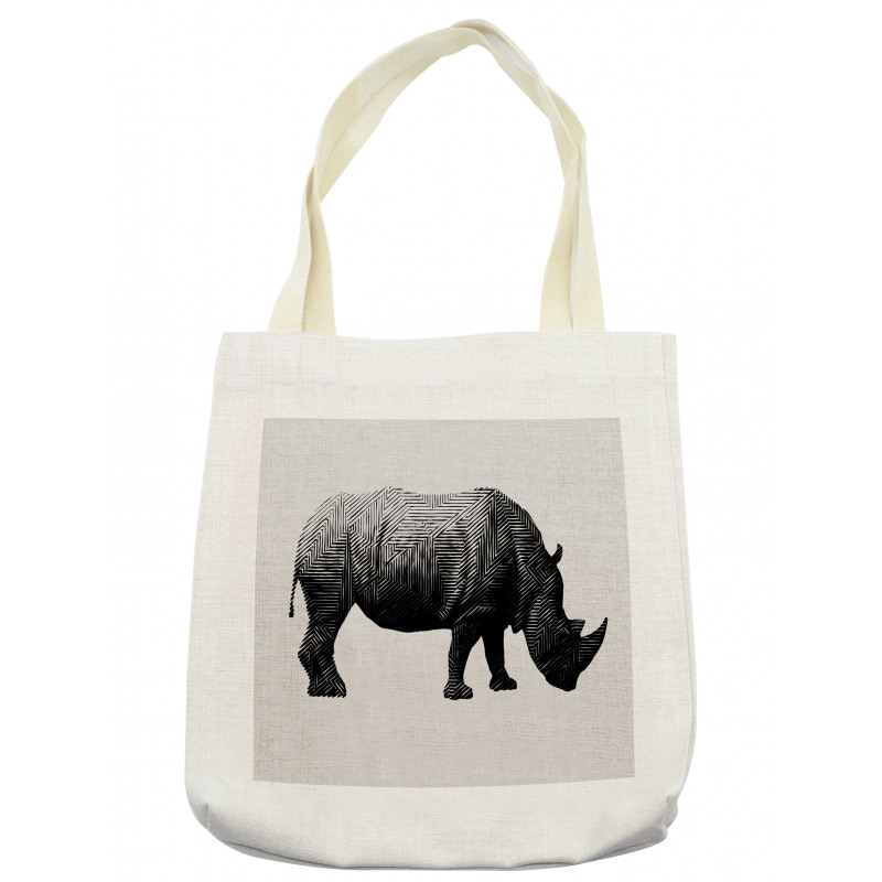 Polygonal Animal Line Art Tote Bag