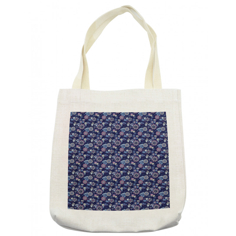 Doodle Style Corsage Pattern Tote Bag