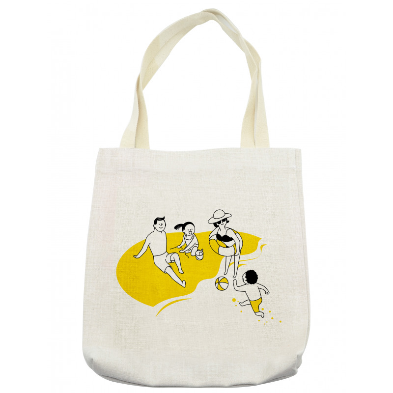 Happy Family at the Beach Tote Bag